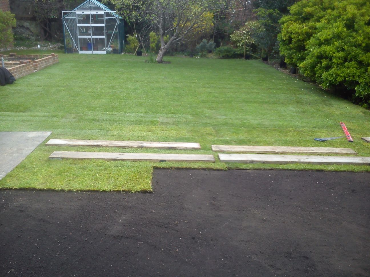 Turf laying